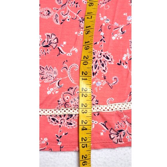 Croft Barrow Womens Sleep Set L Sleeveless Top Pajama Shorts Lounge Floral Fairy - Picture 5 of 12